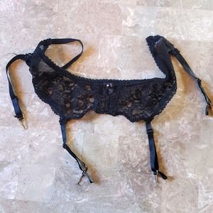 Black lace garter belt